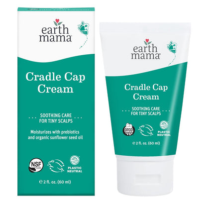 Earth Mama Cradle Cap Cream - 2 oz - Gentle Cream for Babies - Scalp Moisturizer to Help Soften Flakes - Cradle Cap Kit Essential