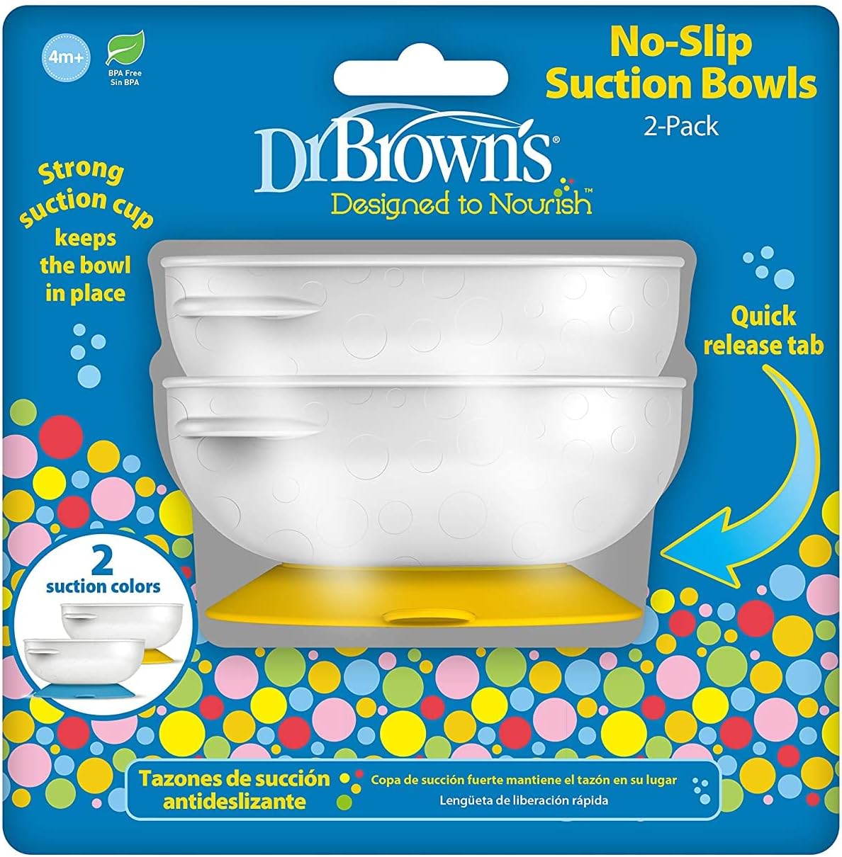 Dr. Brown's Soft-Tip Toddler Feeding Spoons, 6 Pack with No-Slip Strong Suction Bowl for Babies and Toddlers, BPA Free, 2 Pack