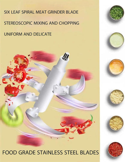 3L Electric Meat Grinder, Stainless Steel Dough Machine, 300w Strong Food Processing Machine, 5-Speed Mode, Used For Dough Stirring, Onion, Meat, Nuts, Fruits, Garlic, Vegetables, Baby Food