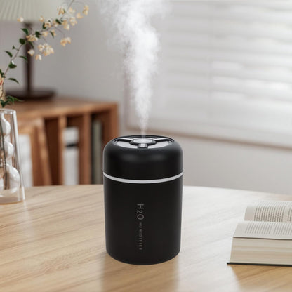 Portable Mini Humidifier, 300ml USB Cool Mist Small Humidifier with Colorful Lights. Perfect for Bedroom, Office, Plants, travel & Car (White)