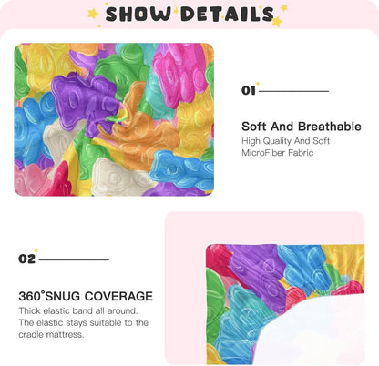 Baby Crib Sheet Cute Goose Flowers Crib Mattress for Boys and Girls Playard Sheet Soft Breathable Fitted Baby Mattress Cover 52x28in