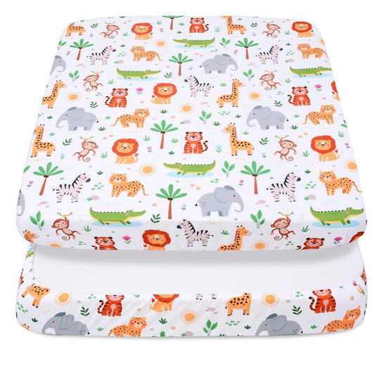 Cloele Square Playard Fitted Sheet 36x36, Ultra Soft Polyester Playpen Sheet for Baby & Pet, Dogs Pattern Pack and Play Crib Sheets, Portable Playard Mattress Cover