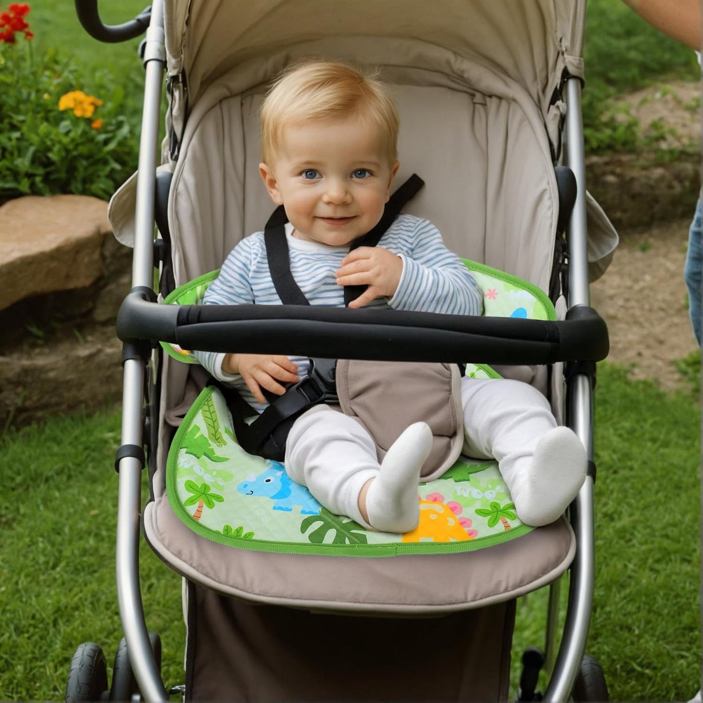 INFANZIA Dry Seat, Car Seat Protector Waterproof Carseat Liner Potty Training Toddlers, Baby and Infants, Piddle Pad for Carseats Strollers (Grey, 1 Pack