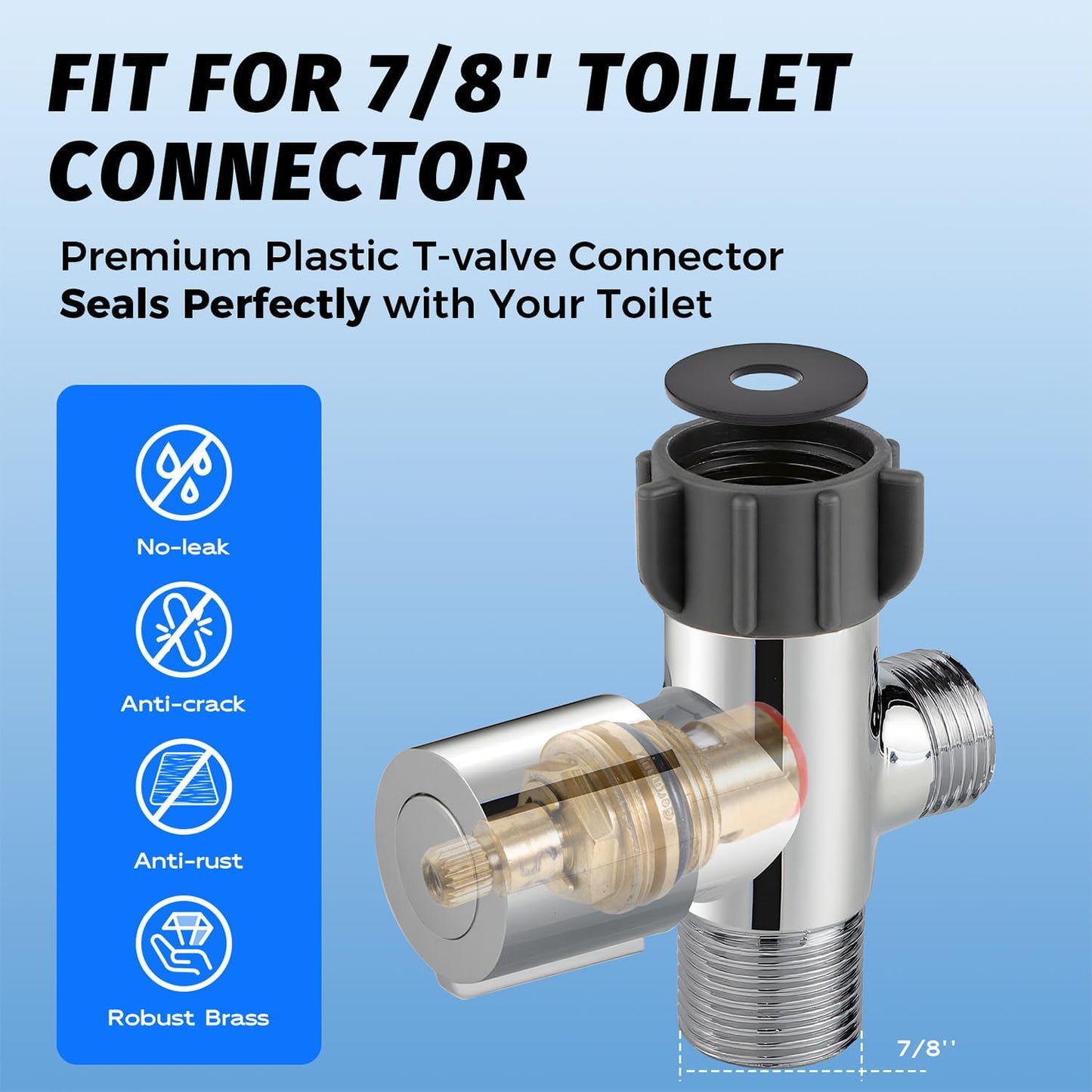 Handheld Bidet Sprayer for Toilet, Bidet Sprayer Kit with Stainless Steel Hose for Feminine Wash, Adjustable Water Pressure Handheld Sprayer for Cloth Diaper Wash (Chrome Silver)