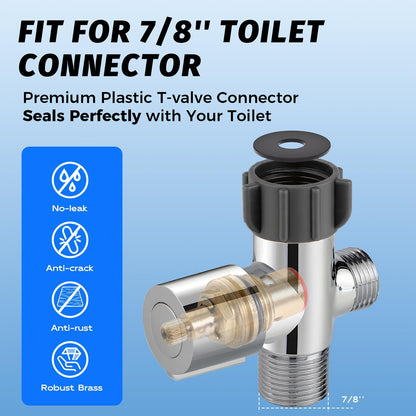 Handheld Bidet Sprayer for Toilet, Bidet Sprayer Kit with Stainless Steel Hose for Feminine Wash, Adjustable Water Pressure Handheld Sprayer for Cloth Diaper Wash (Chrome Silver)