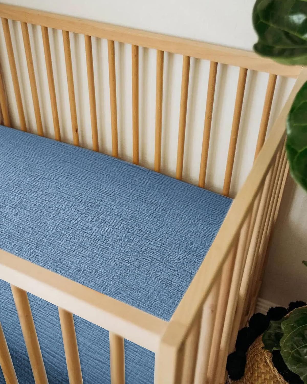 Muslin Bedside Bassinet Sheets 2 Pack, 33x20 Fitted Ultra Soft & Breathable Bedside Sleeper Sheets, Ideal for Baby Girl and Boy, Perfect for Newborns (Hopping Bunnies & Beige)