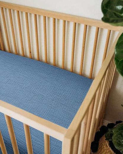 Muslin Bedside Bassinet Sheets 2 Pack, 33x20 Fitted Ultra Soft & Breathable Bedside Sleeper Sheets, Ideal for Baby Girl and Boy, Perfect for Newborns (Hopping Bunnies & Beige)