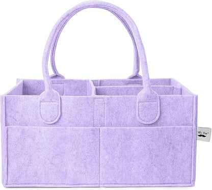 Mr. Pen- Baby Diaper Caddy Organizer, lavender dream, Baby Caddy Organizer with Handle, Compact Size, Collapsible & Portable