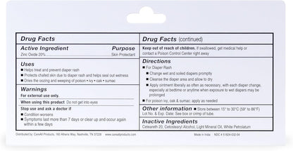 CareAll Zinc Oxide 20% Skin Protectant Barrier Ointment 2 oz, Relieves, Treats and Prevents Minor Skin Irritations due to Diaper Rash. Helps Seal Out Wetness. Protects Chafed Skin.
