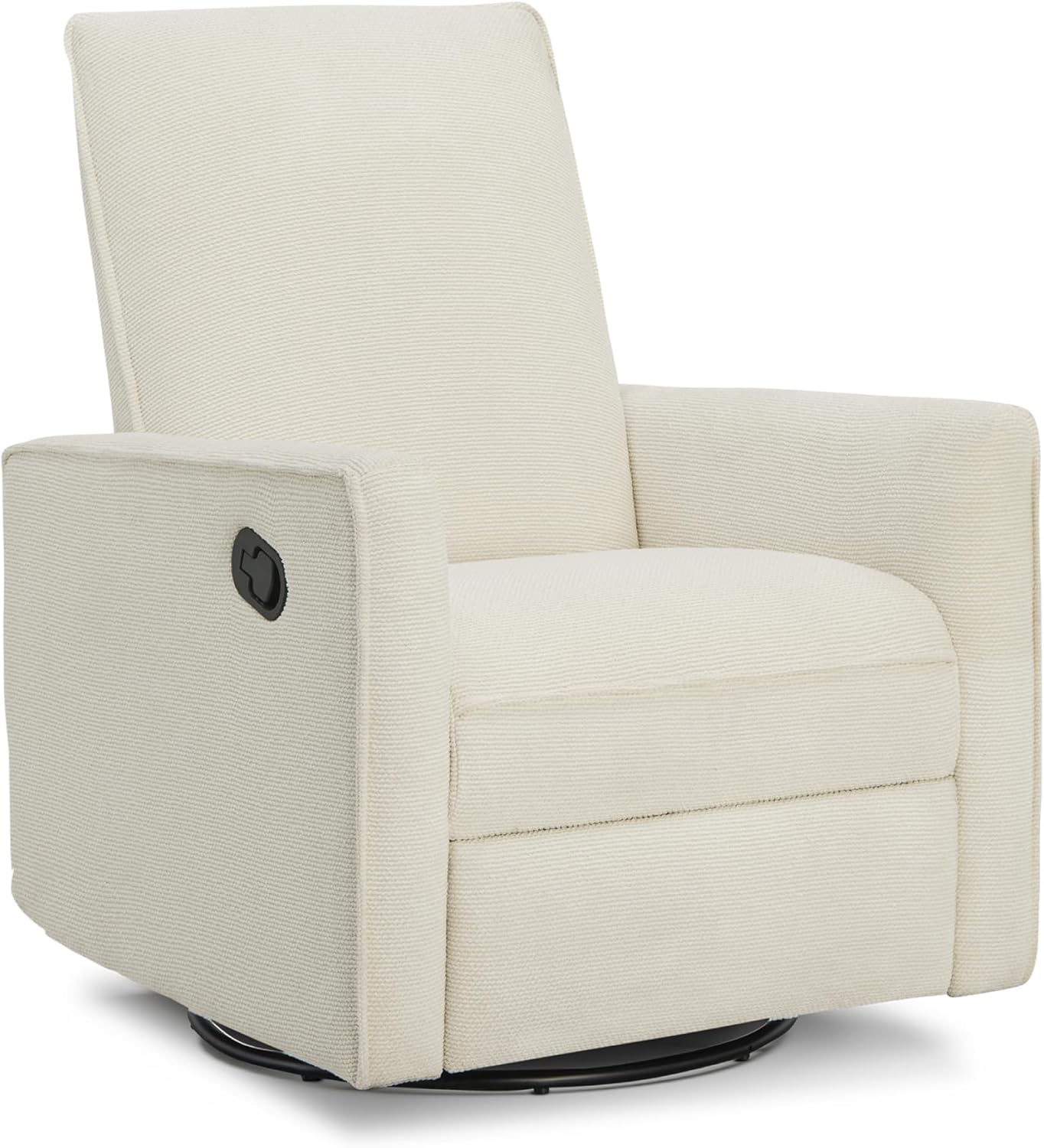 KISLOT Upholstered Recliner Swivel Glider Nursery Chair Reclining Performance Fabric Rocker with Wood Base,Boucle,Moss Green
