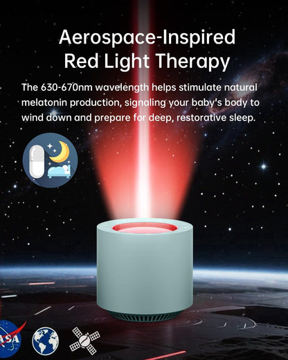 White Noise Sound Machine: Red Light Therapy Sleep Sound Machine with 38 Soothing Sounds & Calming Womb Soother, Memory Function, Dimmable Nursery Night Light with Timer for Baby Adult Gift