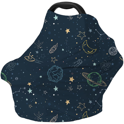 Car Seat Covers for Babies - Multi-use Carseat Canopy Cover Breastfeeding Covers, Stroller Canopy Cover (Navy Dinosaur)
