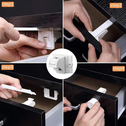 Vmaisi Magnet Cabinet Locks for Babies (22 Locks and 4 Keys)