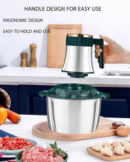 3L Electric Meat Grinder, Stainless Steel Dough Machine, 300w Strong Food Processing Machine, 5-Speed Mode, Used For Dough Stirring, Onion, Meat, Nuts, Fruits, Garlic, Vegetables, Baby Food
