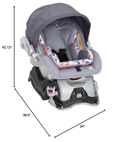 Baby Trend EZ Ride 35 Travel System, Stroller and Infant Car Seat Combo, Doodle Dots - Lightweight and Foldable Compact Design with One Hand Fold and Adjustable Handle