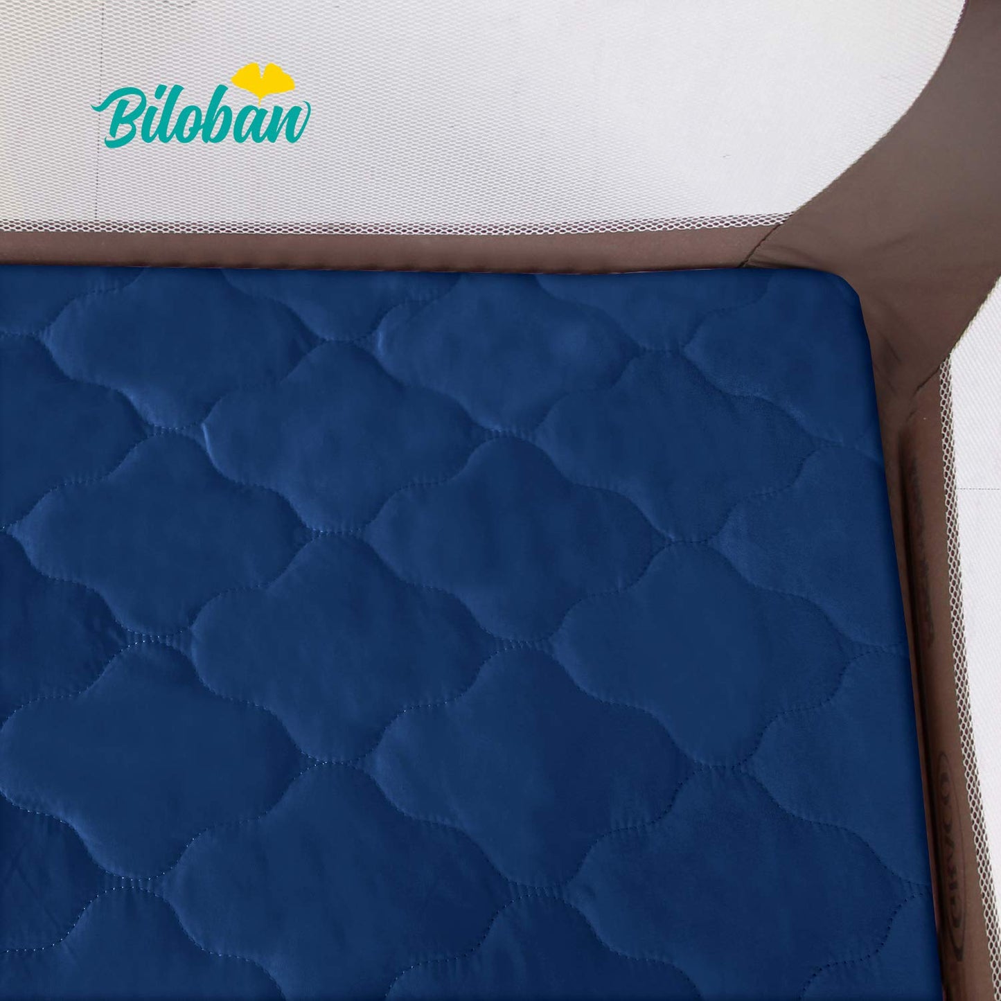 Pack and Play Sheets Mattress Pad Protector Fitted Waterproof Playard Mattress Cover, Compatible with Graco Pack n Play & Dream On Me & Pamo Babe, Playpen/Playard Sheet Quilted, Gray, 39" x 27"