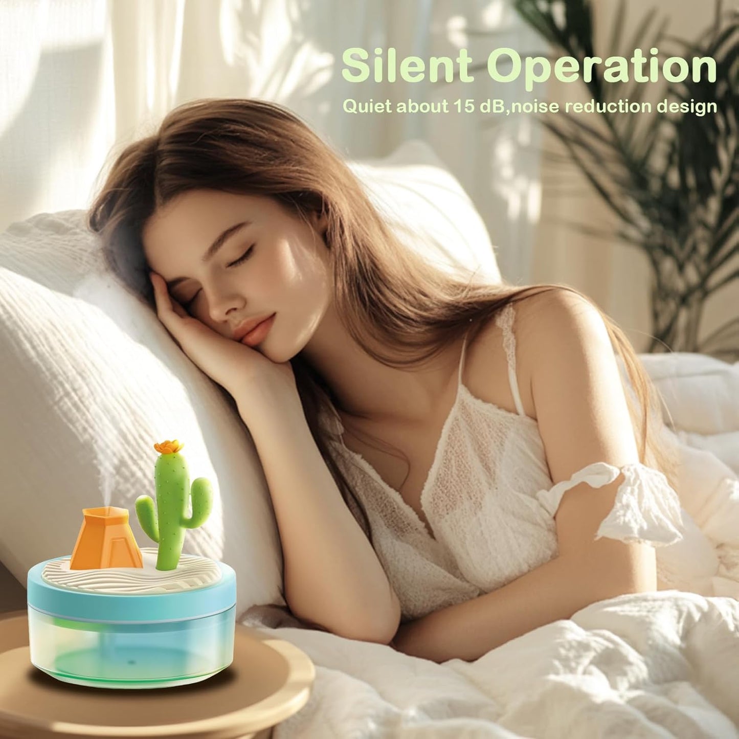 Cute Mini Humidifier 320mL Cool Mist Humidifie mute with 2 Mist Modes,for Home/Nursery/Office,Portable Mini Air Moisturizer,rechargeable mini humidifier(Gardenia pink)