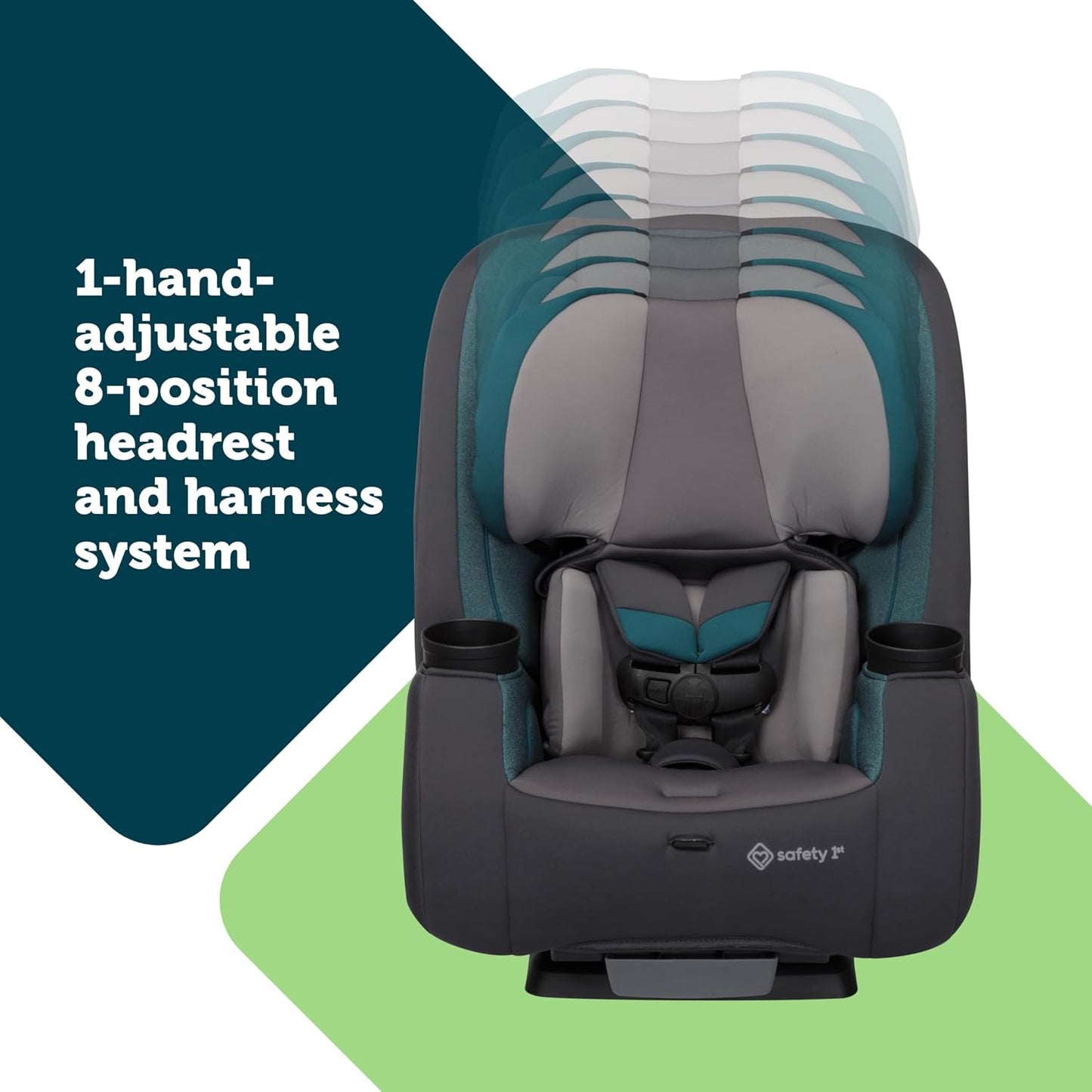 Safety 1st Convertible Car Seat, Convert from Rear to Forward Facing and Belt-Positioning Booster, High Street, From Birth to Age 10, TriMate
