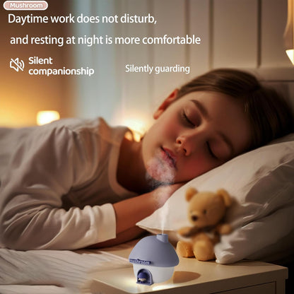 Ultrasonic Humidifiers for Bedroom and Office,Cold fog humidifier with sunset light, baby humidifier with night light,Portable Humidifier, two spray modes and ambient ligh