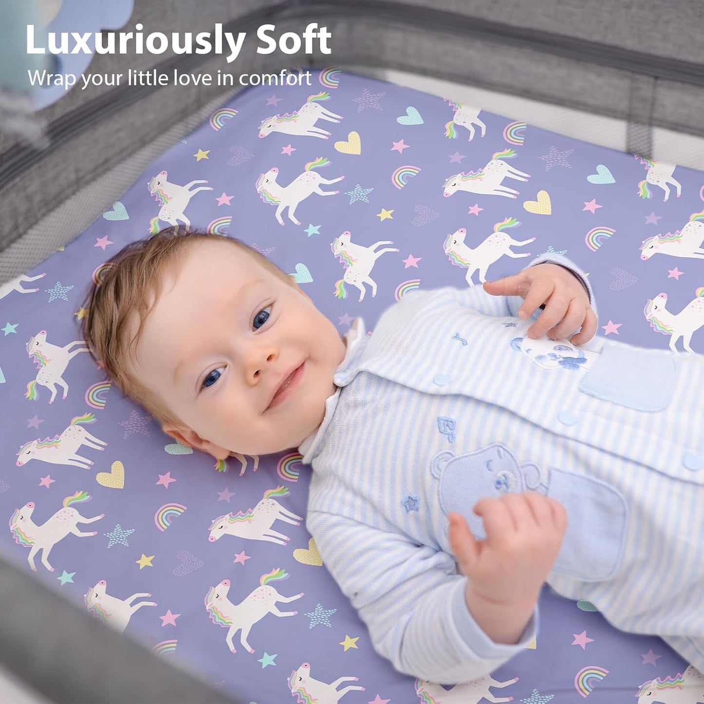 Baby Bedside Bassinet Sheets Girl, 33”x20” Compatible with Baby Delight Dream On Me & Most Rectangle Bedside Sleeper Bassinet Mattress, Super Soft Microfiber Pink Butterfly Flower