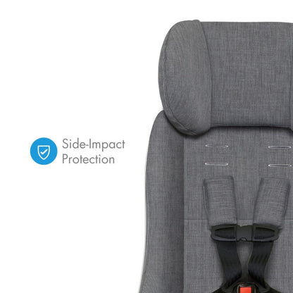 Clek Foonf Convertible Car Seat with Rigid Latch, Crumple Zone Safety System, Adjustable Headrest, Reclining Design, Anti-Rebound Bar & Flame Retardant-Free (Latte Ziip)