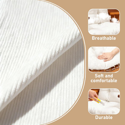 Rocking Chair Cushion with Ties Non-Slip Outdoor Rocking Chair Cushion Set Waterproof Fade-Resistant Porch Garden Patio Glider Rocker Cushions