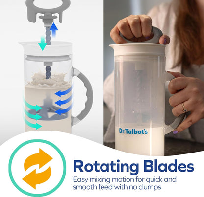 Dr. Talbot's Baby Formula Mixer and Breast Milk Storage Pitcher - Spill-Free, Clump-Free Formula Mixing Bottle - 32 oz - Baby Essential for New Parents