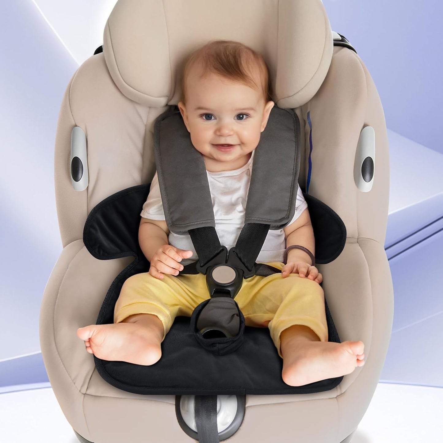 INFANZIA Dry Seat, Car Seat Protector Waterproof Carseat Liner Potty Training Toddlers, Baby and Infants, Piddle Pad for Carseats Strollers (Grey, 1 Pack