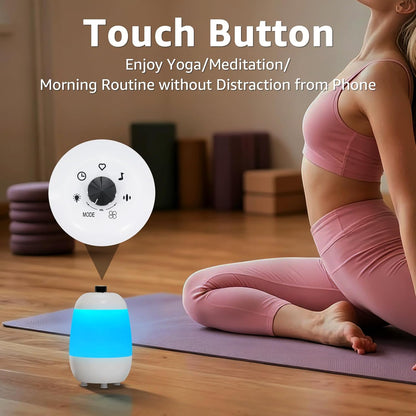 Uuffoo Sound Machine - White Noise Machine with Bluetooth Speaker and Night Light RGB, App Control, Portable Sleep Trainer, Soothing Sounds, Timer for Sleeping Bedside Bedroom