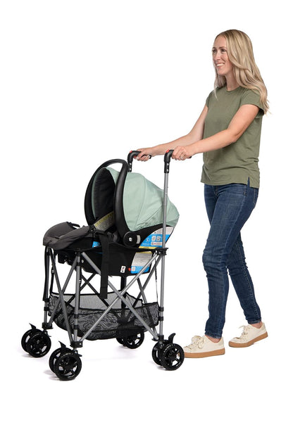 Strolyy Universal Infant Car Seat Carrier. Adds Wheels to Any car seat. Compact & Lightweight. Fits Everywhere.