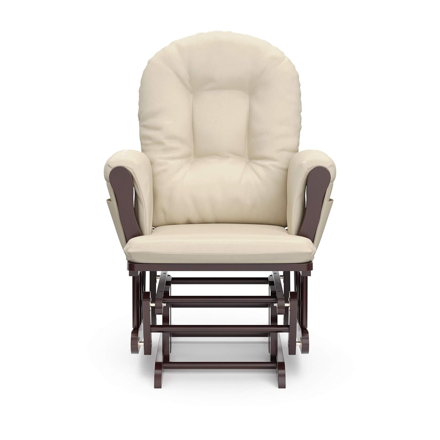 Storkcraft Premium Hoop Glider & Ottoman (Espresso/Gray Swirl) — GREENGUARD Gold Certified Nursery Glider, Solid Wood Craftsmanship, Smooth-Gliding Nursery Chair and Ottoman, Award-Winning - Colors B