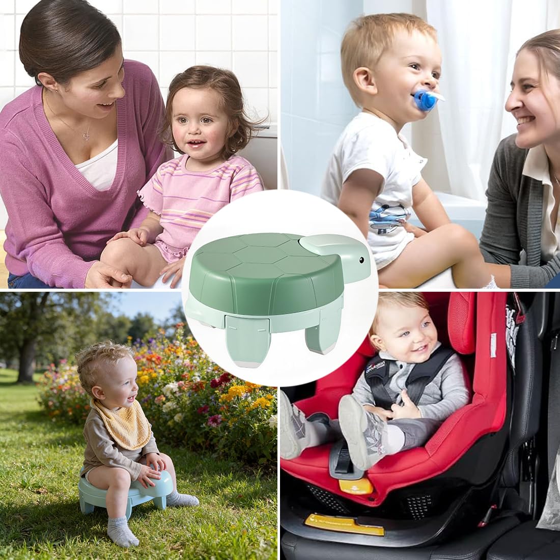 Potty Training Toilet Seat Portable Travel Potty Folding Kids Potty Chair with Storage Bag and 20 Liners