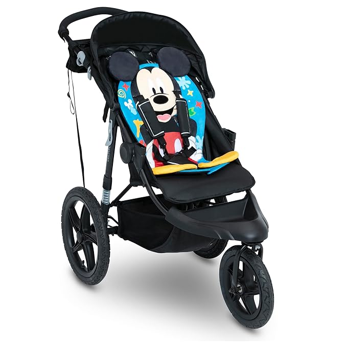 Mickey Mouse Stroller Seat Pad by Delta Children - Universal Stroller Seat Cushion/Liner for Infants and Toddlers - Machine Washable, Blue