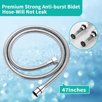 BARROCK Advanced Handheld Bidet Sprayer Set for Toilet, Bathroom Ergonomic Jet Bidet Spray Attachment Kit for Muslim Shower, Feminine Hygiene, Bathing Pets and Washing Baby Cloth Diaper, Matte Black