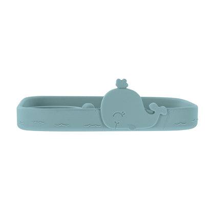 Nuby Animal Friend Silicone Round Bowl - Toddler Bowl - 6+ Months - Pink Whale Bowl