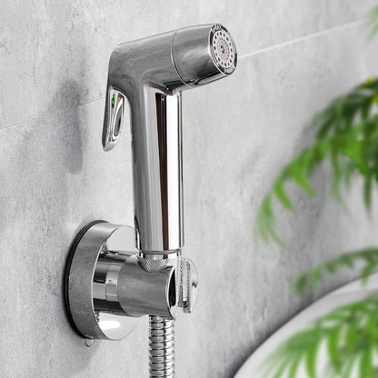 Handheld Bidet Sprayer for Toilet, Muslim Shower Bidet Attachment for Toilet, Cloth Diaper Toilet Sprayer, Jet Spray for Toilet with Bidet Hose for Feminine Wash (Chrome)