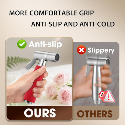 Handheld Bidet Sprayer Head,Stainless Steel Muslim Shower Head for Toilet,Adjustable Pressure Jet Sprayer for Feminine Hygiene and Pet Bath Bathroom Cloth Diaper Cleaning (Multicolor)
