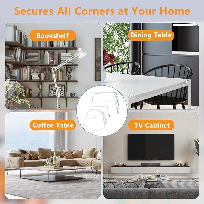 16 PCS Corner Protector Baby, Clear Table Corner Protectors Baby Proofing Baby Safety Products Baby Proof Corners and Edges Furniture Corner Protector