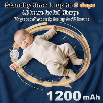 Portable White Noise Machine with Night Light, 24 Soothing Sounds for Baby & Adults, Rechargeable Sound Machine for Sleep, Noise Canceling for Office, Travel, Nursery, Gifts for Mom