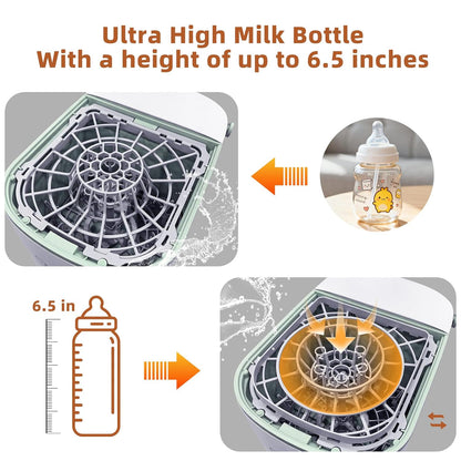 EaseClean Bottle Washer Pro | All-in-One Bottle Washer and Sterilizer and Dryer | Baby Bottle Washer for Bottles, Pump Parts & Baby Essentials | Replaces Hand Washing