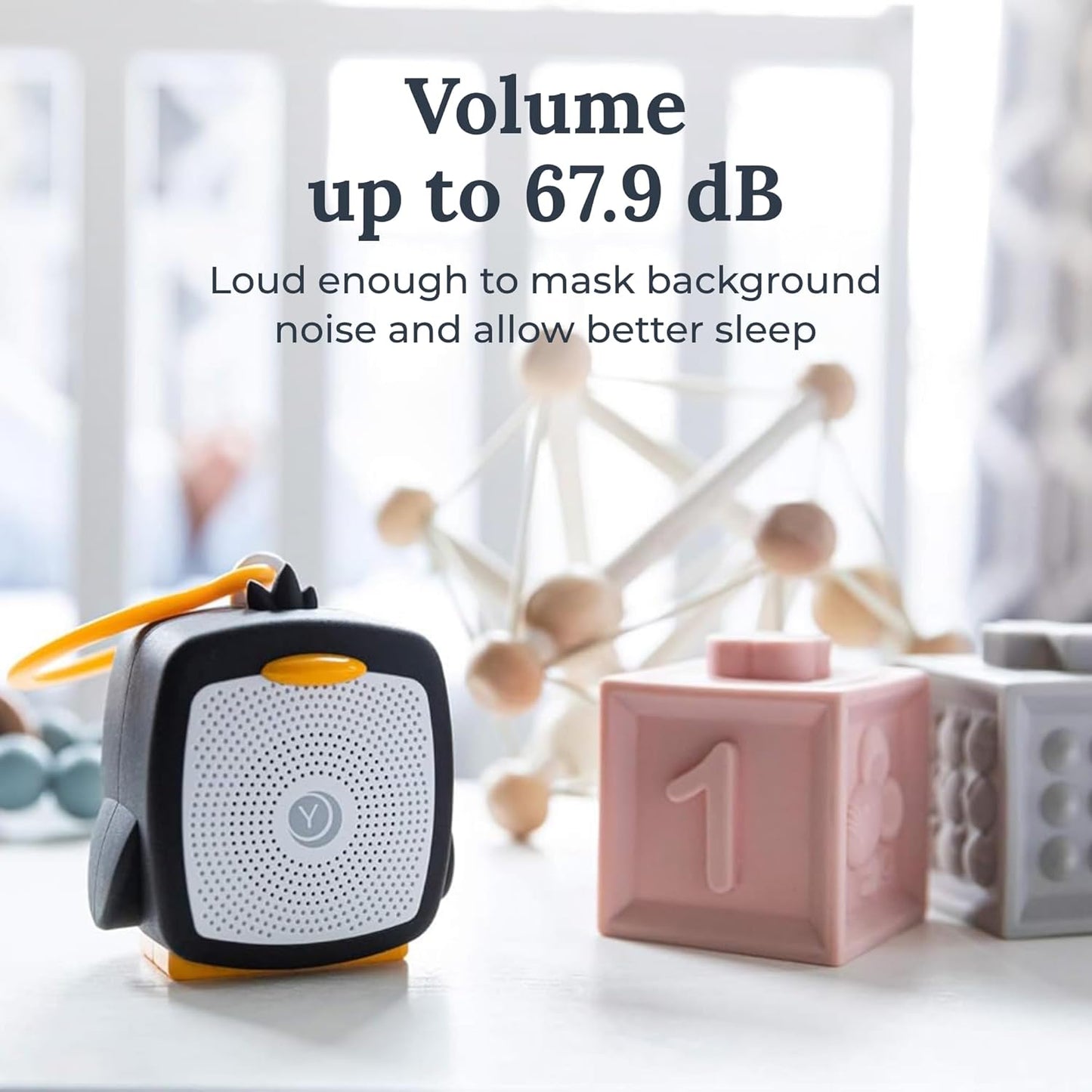 Yogasleep Pocket Baby Soother Fox, White Noise Machine, 6 Soothing Sounds & Timer for Better Sleep, Includes Brown Noise & Lullabies, Compact Size for Travel & Child Safe, Must Have Registry Gift