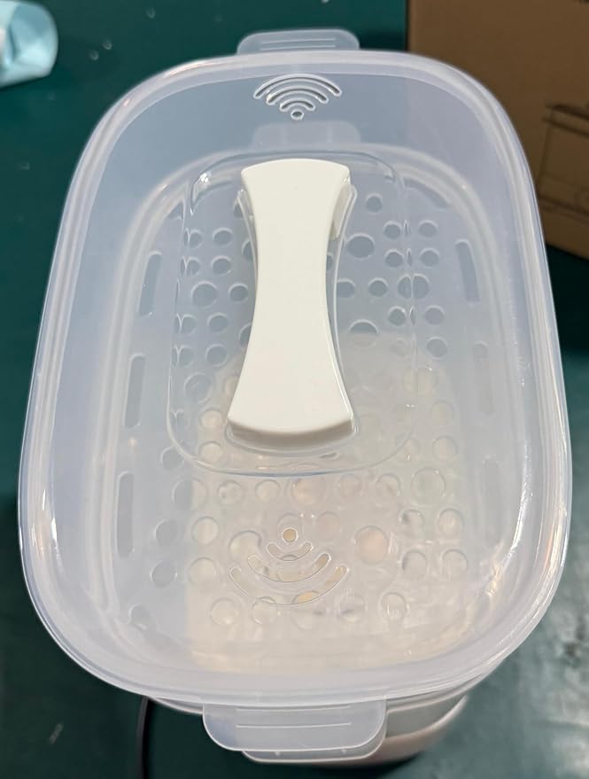 Fisca Baby Bottle Steri-lizer, 5-in-1 Large Capacity Bottle Steri-lizer and Dryer, 2 Layers Compact Electric Steam Steri-lizer for Baby Bottles, Pacifiers, Pump Parts & Baby Essentials-Transparent