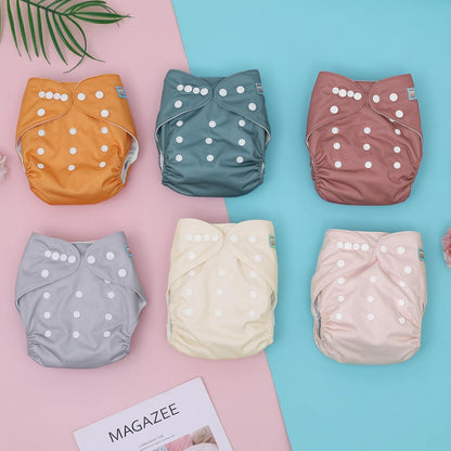 ALVABABY 12pcs Microfiber Inserts,Soft Cloth Diaper Liner,3-Layer Absorbent Inserts,Reusable for Baby Cloth Diapers 12T