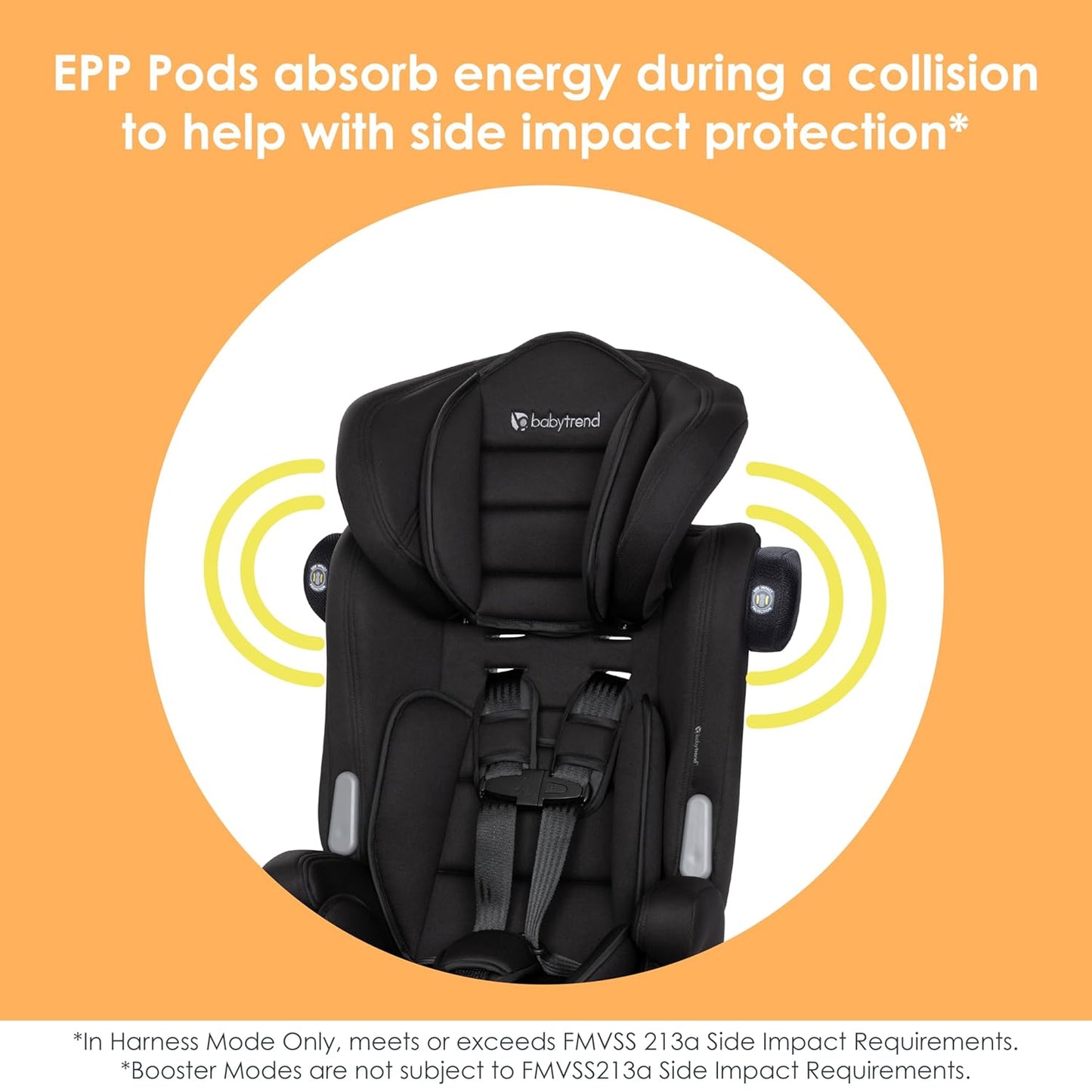 Baby Trend Hybrid SI 3-in-1 Combination Booster Seat, Dash Plum – Side-Impact Protection, 3-Stage Growth Design, Adjustable Headrest, Cushioned Comfort