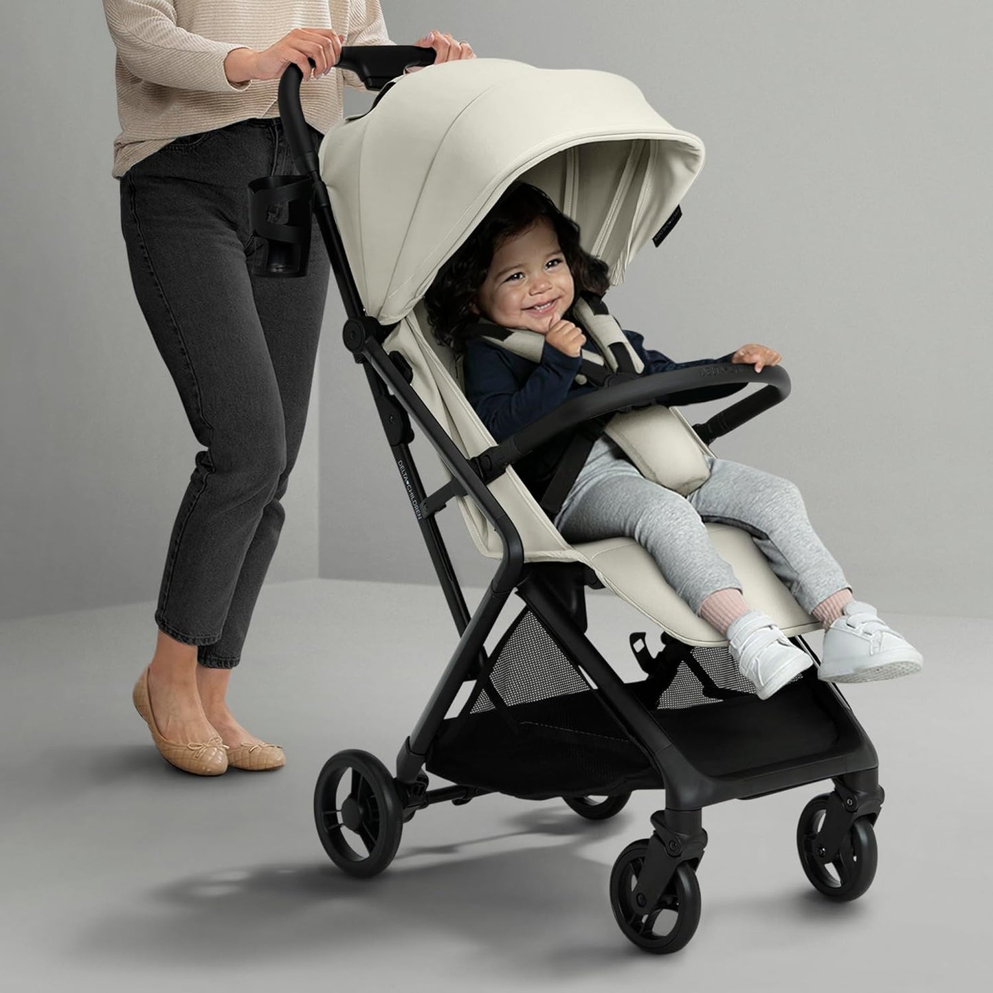 Delta Children Icon Ultra Compact Travel Stroller - Greenguard Gold Certified, Black