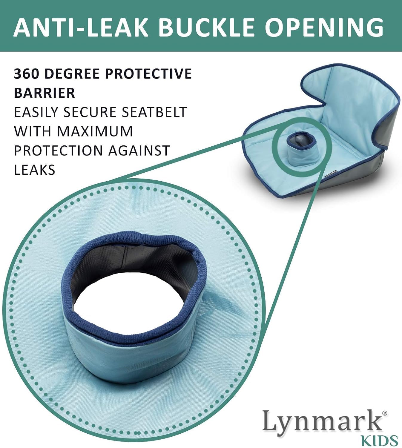 Lynmark® Potty Training Car Seat Protector Cover - Waterproof Soft Piddle Pads for Toddlers and Baby Carseat - Travel-Friendly Universal Washable Liner Mat for Spills, Nappy Leaks, Accidents - Black