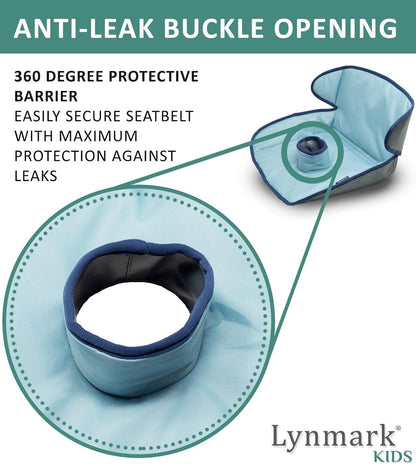 Lynmark® Potty Training Car Seat Protector Cover - Waterproof Soft Piddle Pads for Toddlers and Baby Carseat - Travel-Friendly Universal Washable Liner Mat for Spills, Nappy Leaks, Accidents - Black