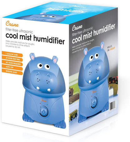 Crane Cute Animal Humidifier for Kids Bedroom and Nursery, Ultrasonic Cool Mist, 1 Gallon, Auto Shut Off, Cool Mist Humidifier