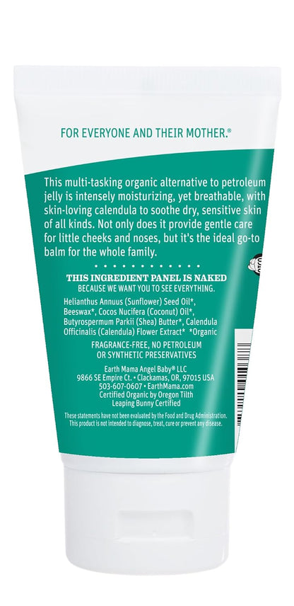 Earth Mama Organic Baby Face Nose & Cheek Balm | Moisturizer with Calendula Oil for Dry Skin Care, Natural Petroleum Jelly Alternative (2-Fluid Ounce, 2-Pack)