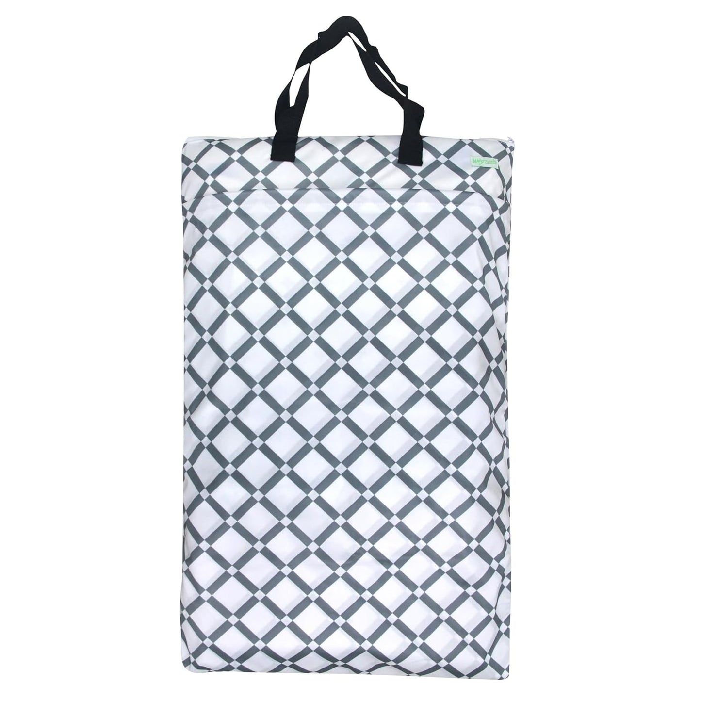 wegreeco Reusable Hanging Wet Dry Cloth Diaper Bag (Grey Leaf, Grey)